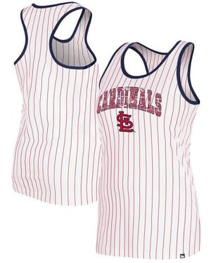 KTZ St. Louis Cardinals Sequin Pinstripe Racerback Tank Top - Pink