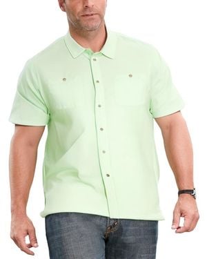 Kingsize Big & Tall Short-sleeve Pocket Sport Shirt - Green