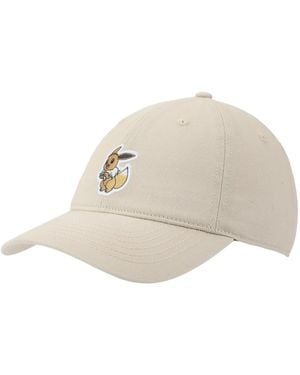 Pokemon Eevee Printed Patch Sand Unstructured Baseball Cap - Natural
