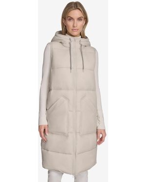 Andrew Marc Kerr Horizontal Rail Quilted Matte Shell Puffer Vest - Black