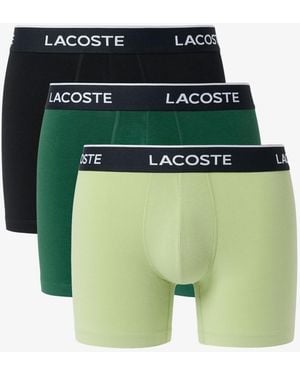 Lacoste 3-pack. Regular-fit Logo Waistband 5" Boxer Briefs - Green