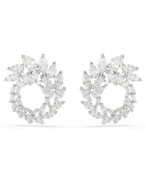 Swarovski Crystal Marquise Hoop Earrings - Metallic