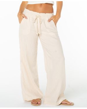 Roxy Oceanside Wide-leg Pants - Natural