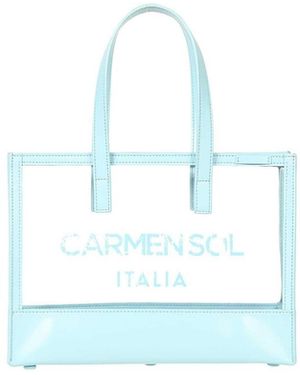 Carmen Sol Venezia Clear Mini Tote Clear - Blue