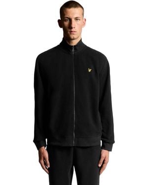 Lyle & Scott Long Sleeve Polar Fleece Track Jacket - Black