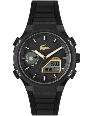Lacoste Lc33 Silicone Strap Watch - Black
