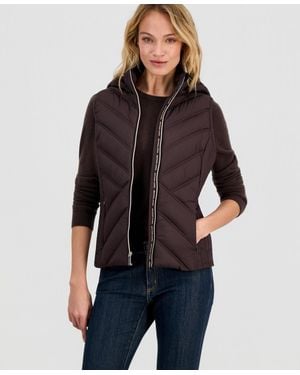 Michael Kors Michael Hooded Puffer Vest - Black