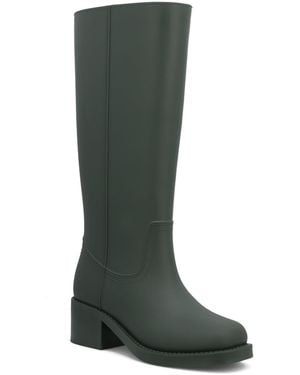 MIA Wellington Rain Square Toe Tall Boots - Green