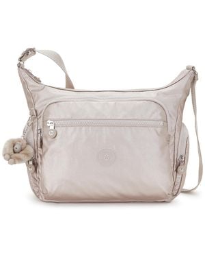 Kipling Gabbie Large Nylon Zip-top Crossbody Bag - Gray