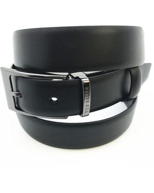 Ted Baker London Reversible Double Loop Leather Belt - Black