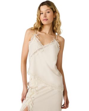 Steve Madden Lakely V-neck Top - Natural