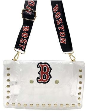 Cuce Boston Red Sox Crystal Clear Envelope Crossbody Bag - White