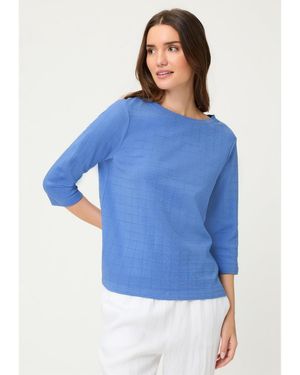 Olsen Rib Knit T-shirt - Blue