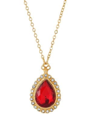 2028 Teardrop Necklace - Red