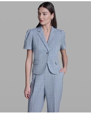 BCBGMAXAZRIA Notch Collar Jacket - Blue