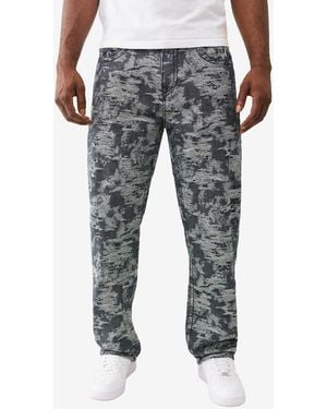 True Religion Jacquard Bobby Super T Flap baggy Jeans - Gray