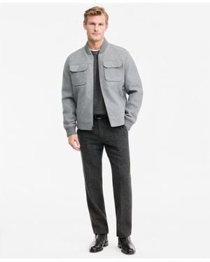 Calvin Klein Wool Bomber Jacket - Gray