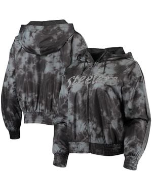 Mitchell & Ness Pittsburgh Steelers Galaxy Full-zip Windbreaker Hoodie Jacket - Black