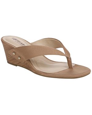 LifeStride Stella Thong Slip-on Sandals - White