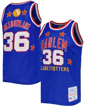 RINGS AND CRWNS Meadowlark Lemon Harlem Globetrotters Swingman Jersey - Blue
