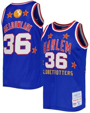 RINGS AND CRWNS Meadowlark Lemon Harlem Globetrotters Swingman Jersey - Blue
