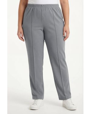 Woman Within Within Tall Knit Hassle-free Pull-on Elastic-waist Pants - Blue