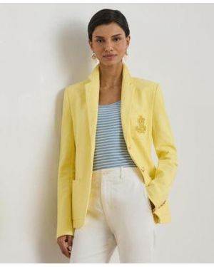 Ralph Lauren Bullion Jacquard Blazer P Xs 3x - Yellow