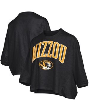 Pressbox Missouri Tigers Midi Arch Over Logo Oversized T-shirt - Black