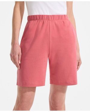 Lands' End Sport Knit High Rise Shorts - Red