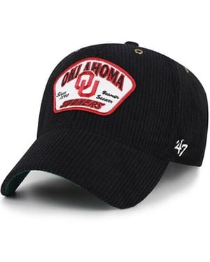 '47 And Oklahoma Sooners Accordia Corduroy Mvp Adjustable Hat - Black