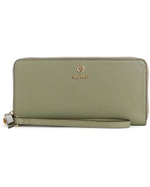 Nine West Lockup 9 Zip Around Wallet - Green