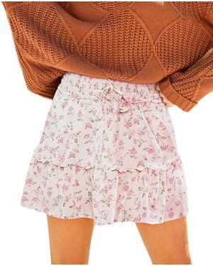 CUPSHE Dainty Bouquet Floral Mini Skirt - Pink