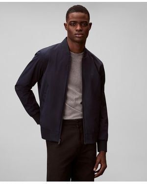 Calvin Klein Birdseye Round Collar Bomber Jacket - Black