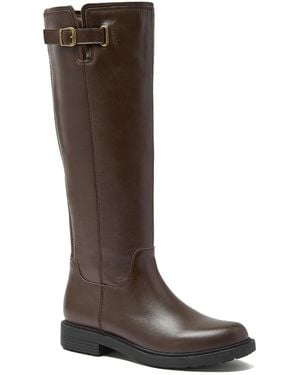 Lands' End Leather Knee High Riding Boots - Brown