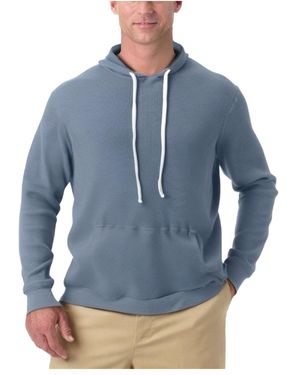 Kingsize Big & Tall Waffle-knit Thermal Hoodie - Blue