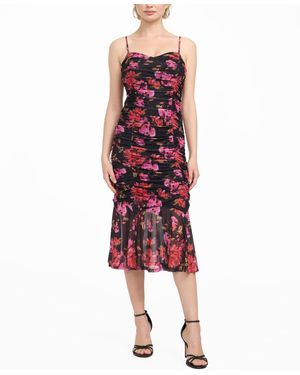 Guess Cordelia Printed Sleeveless Midi Dress - Red
