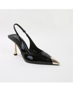 BERNESS Vega Metallic Cap-toe Slingback - White