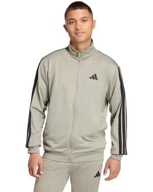 adidas 3 Stripes Tricot Regular Track Top - Gray