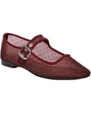 Sam Edelman Michaela Mesh Mary Jane Flats - Red