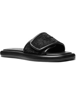 Michael Kors Suki Flat Slides - Black