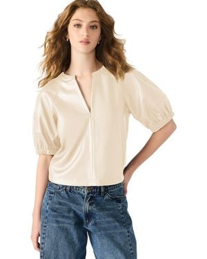 BB Dakota Roxanne Balloon Sleeve Top - White