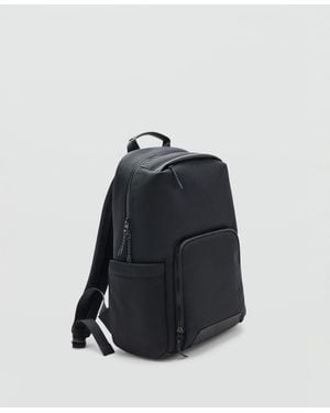 Mango Multi-functional Water-repellent Pockets Backpack - Black