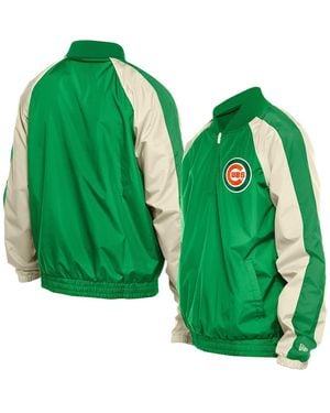 KTZ Milwaukee Brewers St. Patrick's Day Ripstop Raglan Quarter-zip Windbreaker - Green