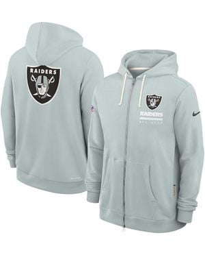 Nike Las Vegas Raiders Sideline Utility Player Performance Full-zip Hoodie - Blue