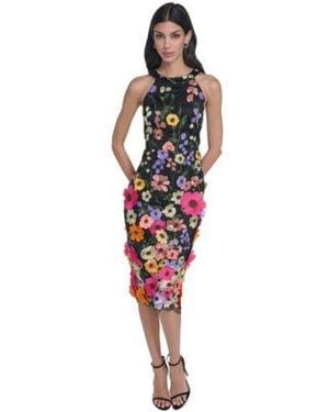 Eliza J 3d Floral Sheath Dress - Red