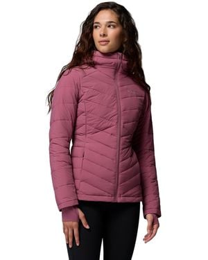Columbia Joy Peak Ii Hooded Puffer Fleece-lined Jacket - Red