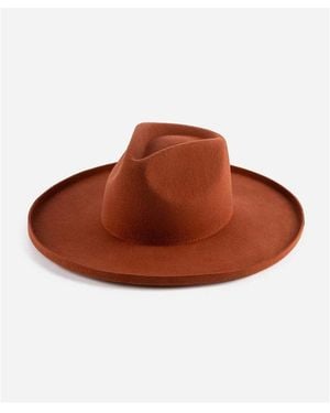 Gigi Pip Amelia Pencil Brim Fedora Hat For Stylish Elegance - Brown