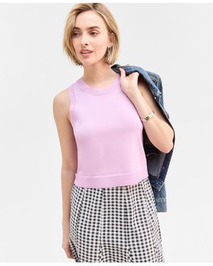 On 34th Crewneck Sweater Tank - Purple