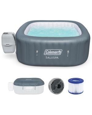 Coleman Saluspa Airjet 6 Person Inflatable Square Hot Tub - Blue