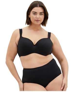 City Chic Plus Size Smooth & Chic Balconette T-shirt Bra - Black